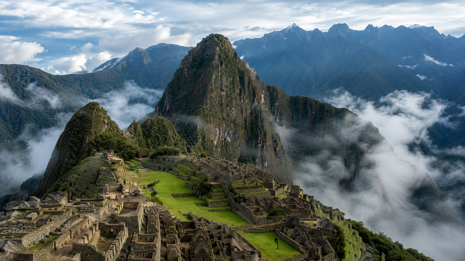 Vista panorámica de Machu Picchu